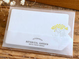 High Quality Letterpressed Washi Flora Mini Message Cards - Tansy