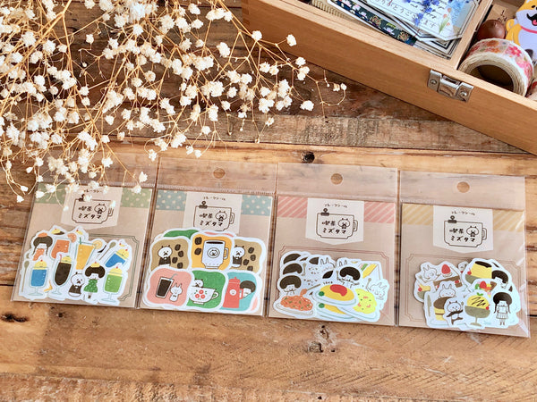 Papier Platz x Mizutama Flake Stickers / Seal bits - Cafe Series
