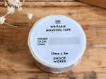 KNOOP Original Washi Masking Tapes - THINGS TO DO (15mm)