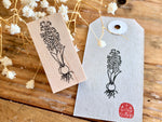 Japanese Botanical Garden Wooden Rubber Stamp - Hyacinth flower