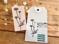 Japanese Botanical Garden Wooden Rubber Stamp - Zion flower