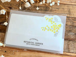 High Quality Letterpressed Washi Flora Mini Message Cards - Mimosa