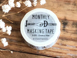 KNOOP Original Washi Masking Tapes - MONTHLY