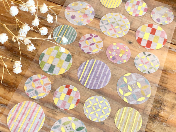 Traditional Japanese Style Sheet of Sticker - Confetti
