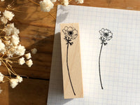 Kubominoki Original Botanical Rubber Stamp - Anemones