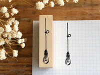 Kubominoki Original Wooden Rubber Stamp - Lamp B