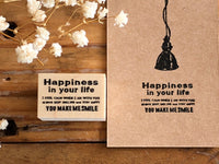 Kubominoki Original Wooden Rubber Stamp - Happiness