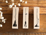Kubominoki Original Wooden Rubber Stamp - Lamp B