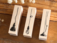 Kubominoki Original Wooden Rubber Stamp - Lamp B