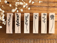 Kubominoki Original Botanical Rubber Stamp - Anemones