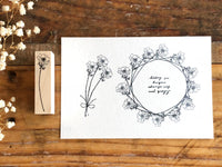 Kubominoki Original Botanical Rubber Stamp - Anemones