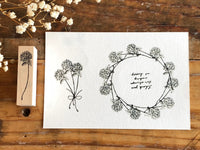 Kubominoki Original Botanical Rubber Stamp - Hydrangea