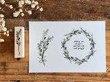 Kubominoki Original Botanical Rubber Stamp - Mimosa