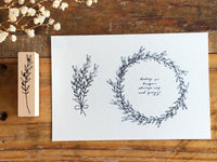 Kubominoki Original Botanical Rubber Stamp - Olive