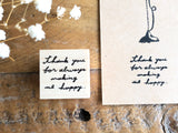 Kubominoki Original Wooden Rubber Stamp - Thank You