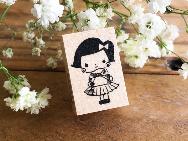 Kubominoki Original Rubber Stamp - Showa Girl Series / Gift Girl