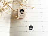 Kinoko Neko Japanese Wooden Rubber Stamp - Mini Baby Mushroom Cat