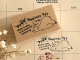 Nonnlala Original Polar Bear Rubber Stamp - Happiness 365
