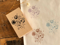 Nonnlala Original Botanical Rubber Stamp - Hana Hana Hana (Flower, flower flower)