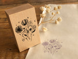 Nonnlala Original Botanical Rubber Stamp - Hana Hana Hana (Flower, flower flower)