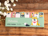 Sticky Index Tabs / One Point Sticker - "Shibanban" Shibainu series