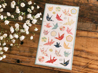 Traditional Japanese Style Sheet of Sticker - Origami Crane