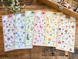 Botanical Watercolor Sheet of Stickers / Green