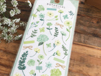 Botanical Watercolor Sheet of Stickers / Green