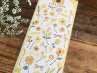 Botanical Watercolor Sheet of Stickers / Yellow