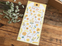 Botanical Watercolor Sheet of Stickers / Yellow