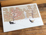 Tabineko Postcard - Winter