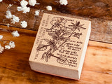 Botanical Wooden Stamp / Pansy Flower