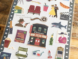 Shopping Street Series Sheet of Stickers / Cinema