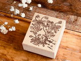 Botanical Wooden Stamp / Violet