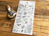 Suisai Watercolor Sheet of Stickers / Ash Gray