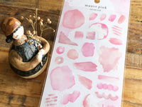 Suisai Watercolor Sheet of Stickers / Mauve Pink