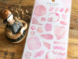 Suisai Watercolor Sheet of Stickers / Mauve Pink