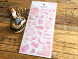 Suisai Watercolor Sheet of Stickers / Mauve Pink