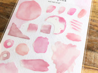 Suisai Watercolor Sheet of Stickers / Mauve Pink