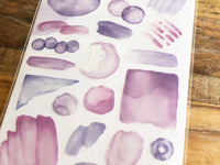 Suisai Watercolor Sheet of Stickers / Misty Purple