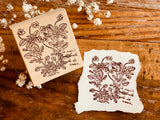 Botanical Wooden Stamp / Violet