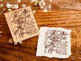 Botanical Wooden Stamp / Pansy Flower