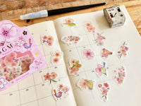 Japanese Washi Masking Stickers / Seal bits - Flowering Season