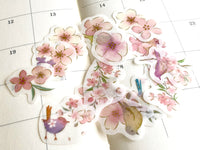 Japanese Washi Masking Stickers / Seal bits - Flowering Season