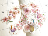 Japanese Washi Masking Stickers / Seal bits - Flowering Season