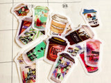 Japanese Washi Masking Stickers / Seal bits - Coffee Machine