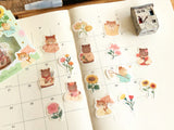 Japanese Washi Masking Stickers / Seal bits - Animal Garden