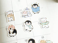 Japanese Washi Masking Stickers / Seal bits - Penguins & Polar Bear