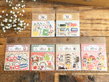 Furukawa Mino Paper Sticker - Hedgehug & Fruits
