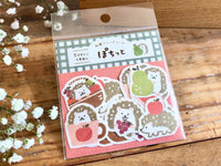 Furukawa Mino Paper Sticker - Hedgehug & Fruits